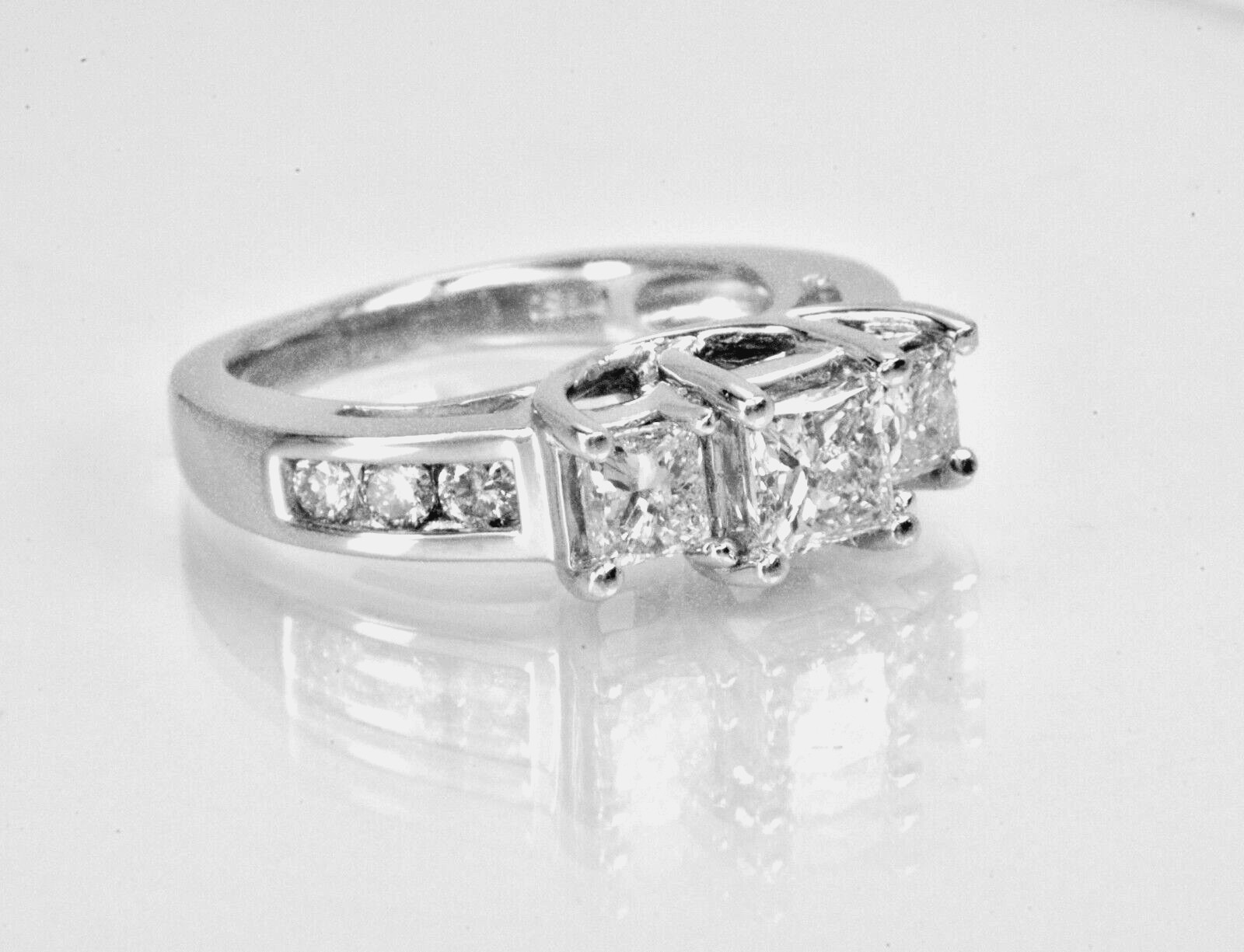 1.50ctw Radiant Cut Diamond Halo Engagement Ring 950k Platinum Lot 4