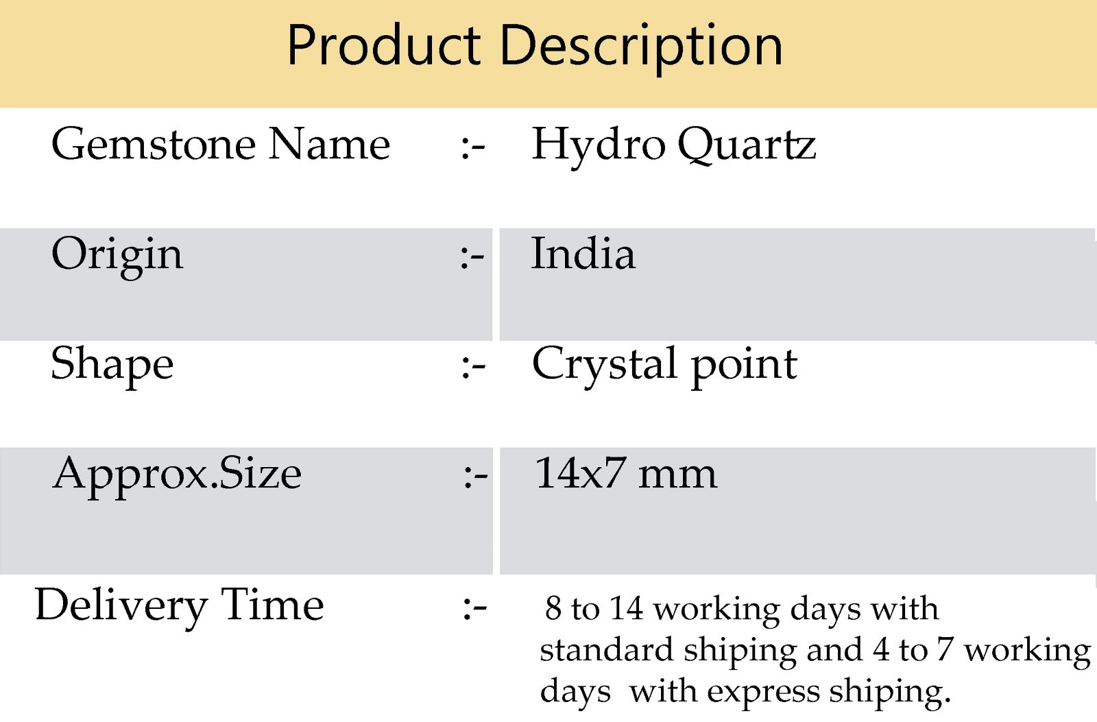 7.5″ London Blue Topaz Color Hydro Quartz 14×7 mm Faceted Crystal Point Beads