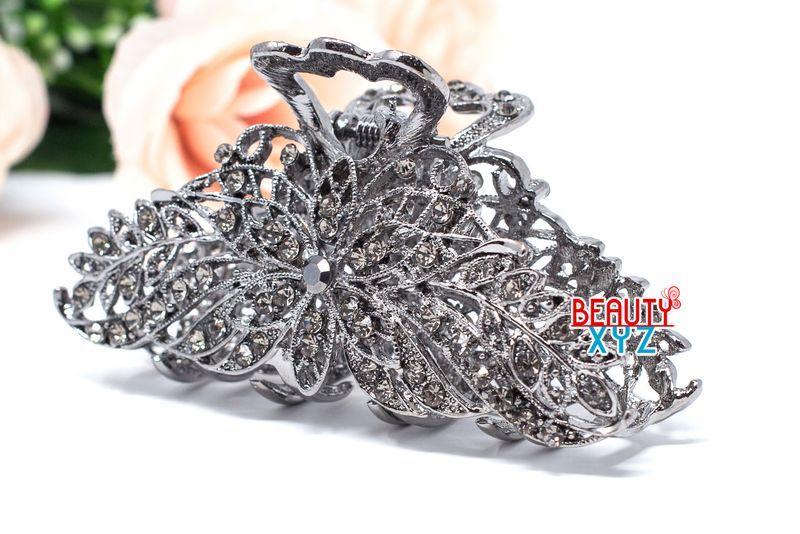 New Antique Style Large Metal Rhinestones Crystal Hair Claw Clip hair jaws clamp