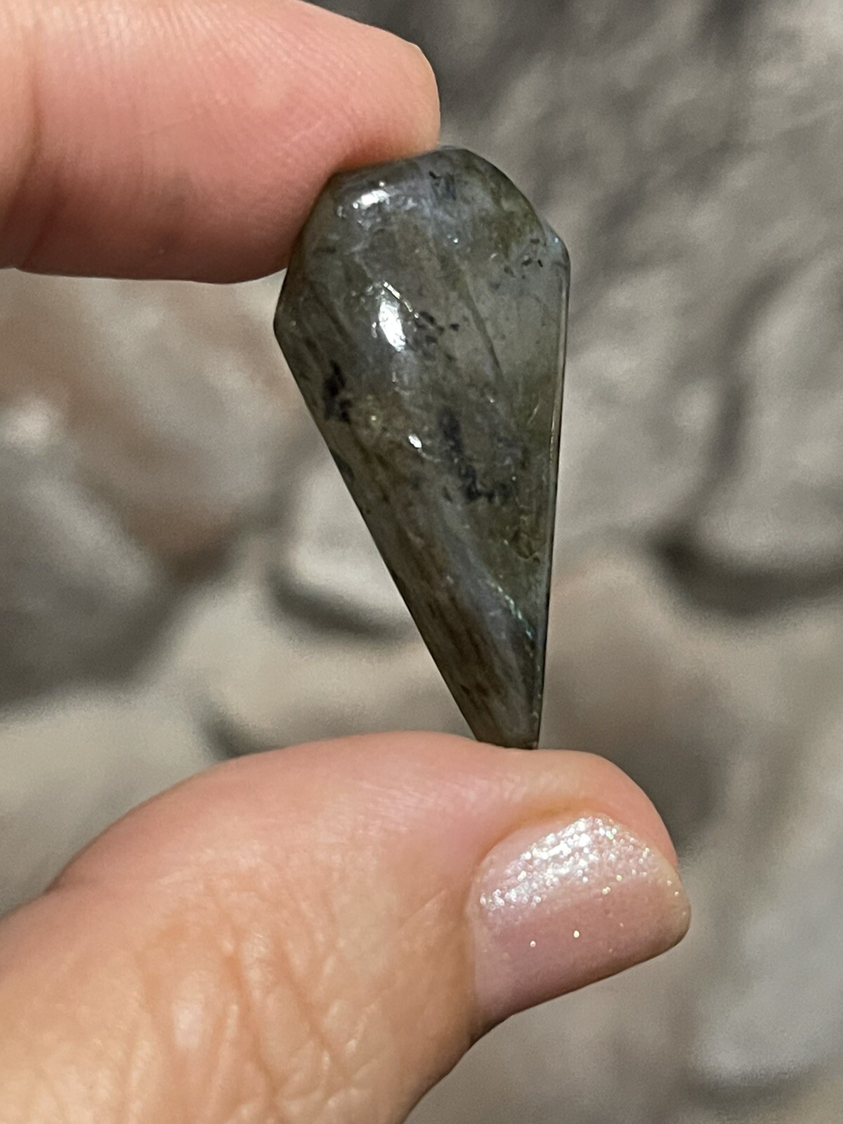 31.7×15.6×5.9mm Kite Shaped Labradorite Cabochon Wire Wrapping Stone