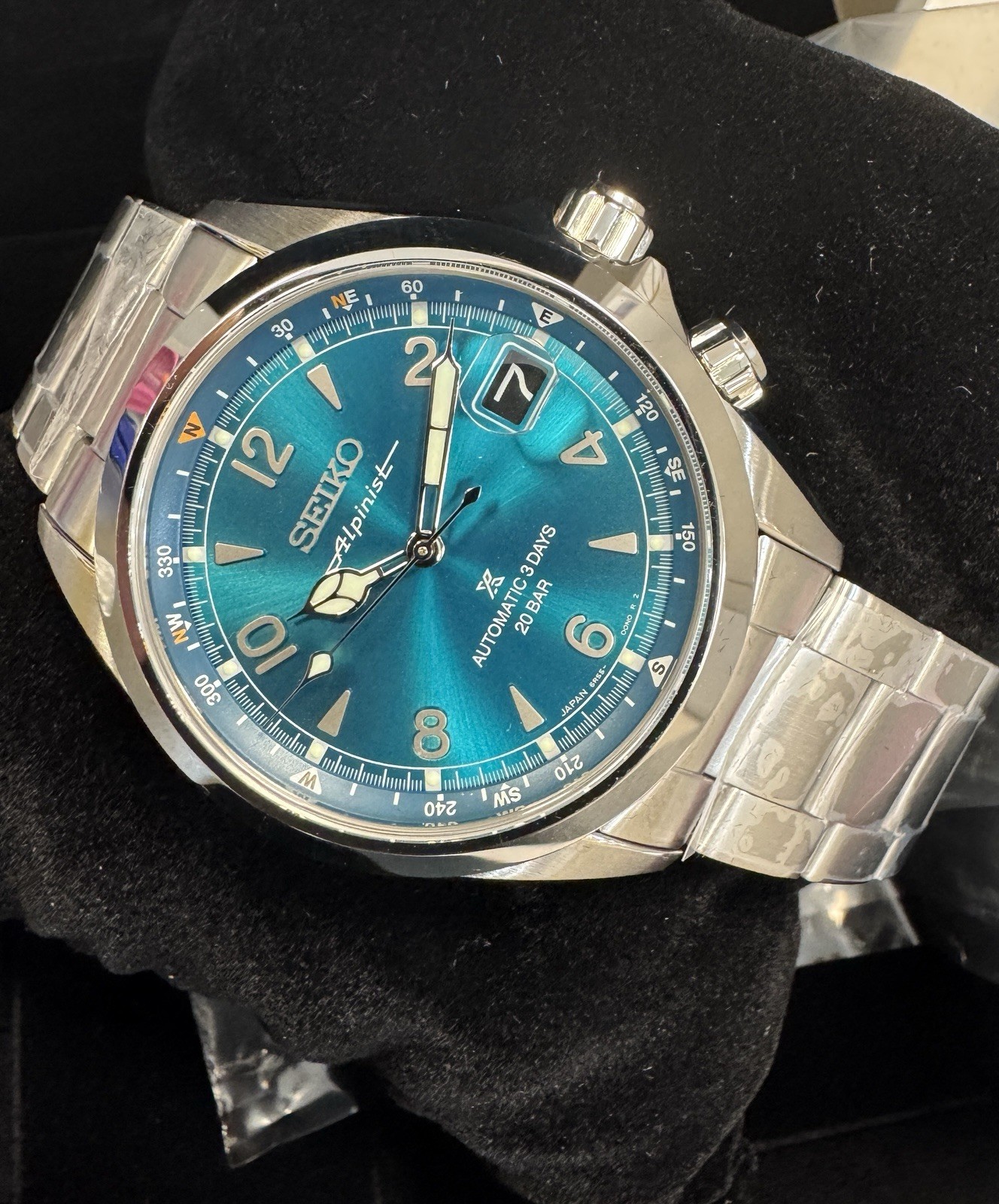 Seiko Prospex Alpinist Teal Dial Steel Bracelet Watch SPB503 New With Tag Japan