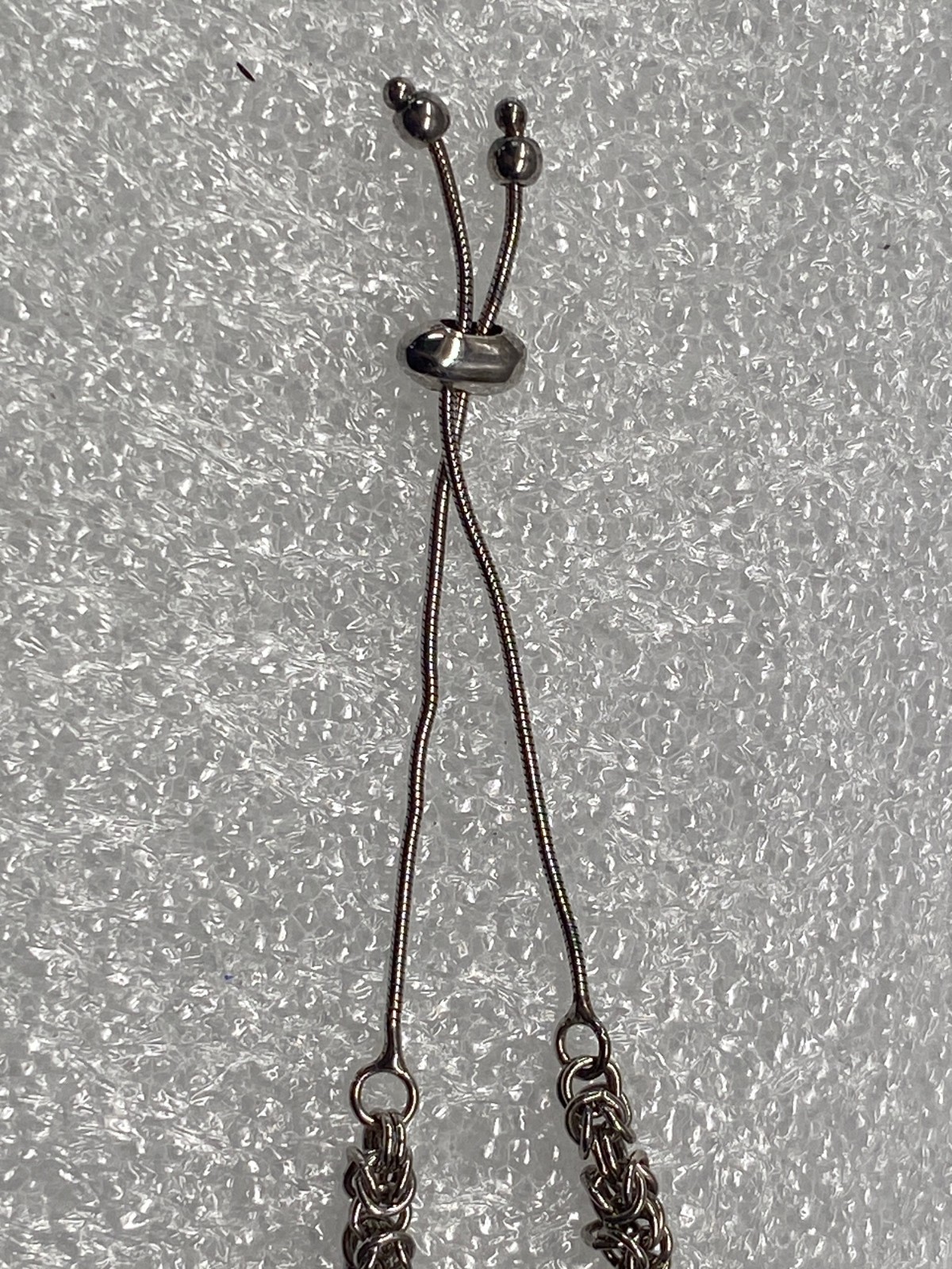 Vintage Sterling Silver Adjustable Slider Bracelet Turkish 925 7g