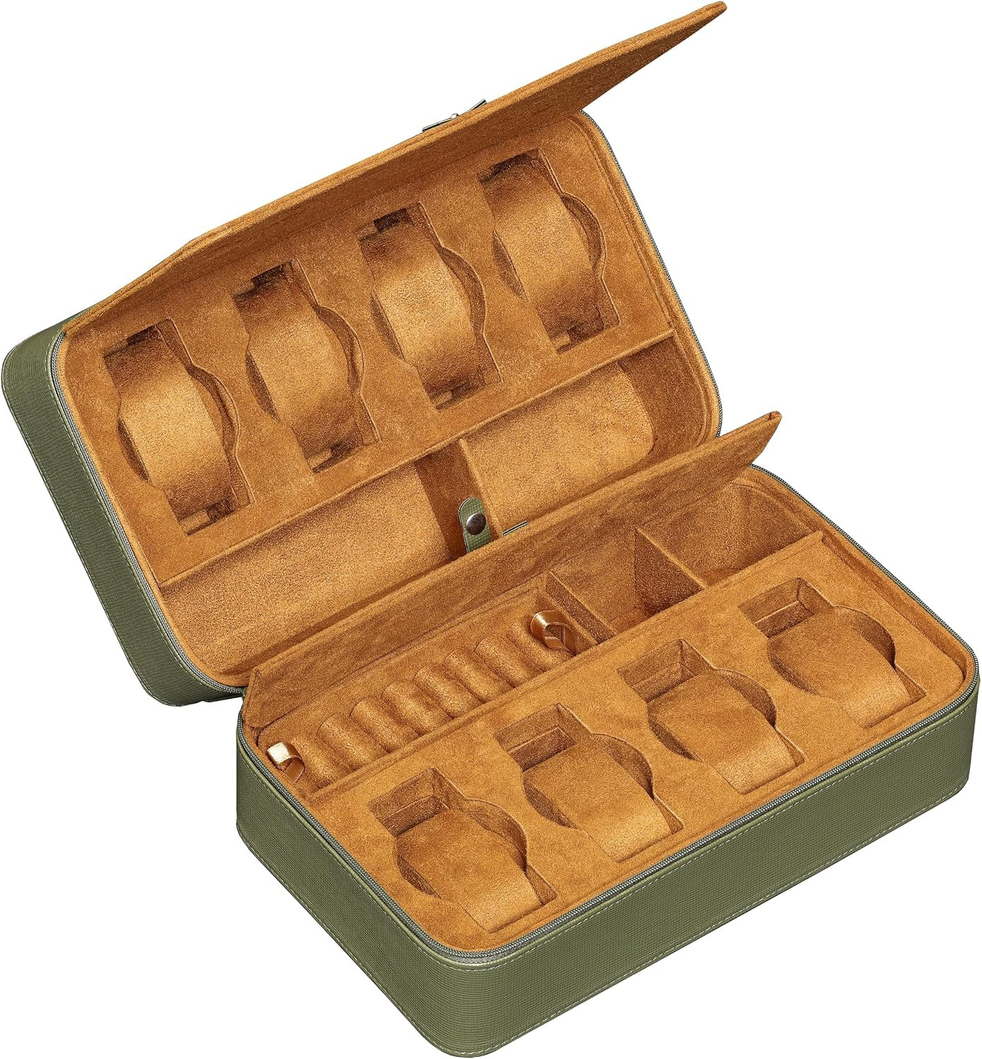 8 Watch Travel Case Storage Organizer for 8 Watches, Sunglasses, Rings & Cufflin