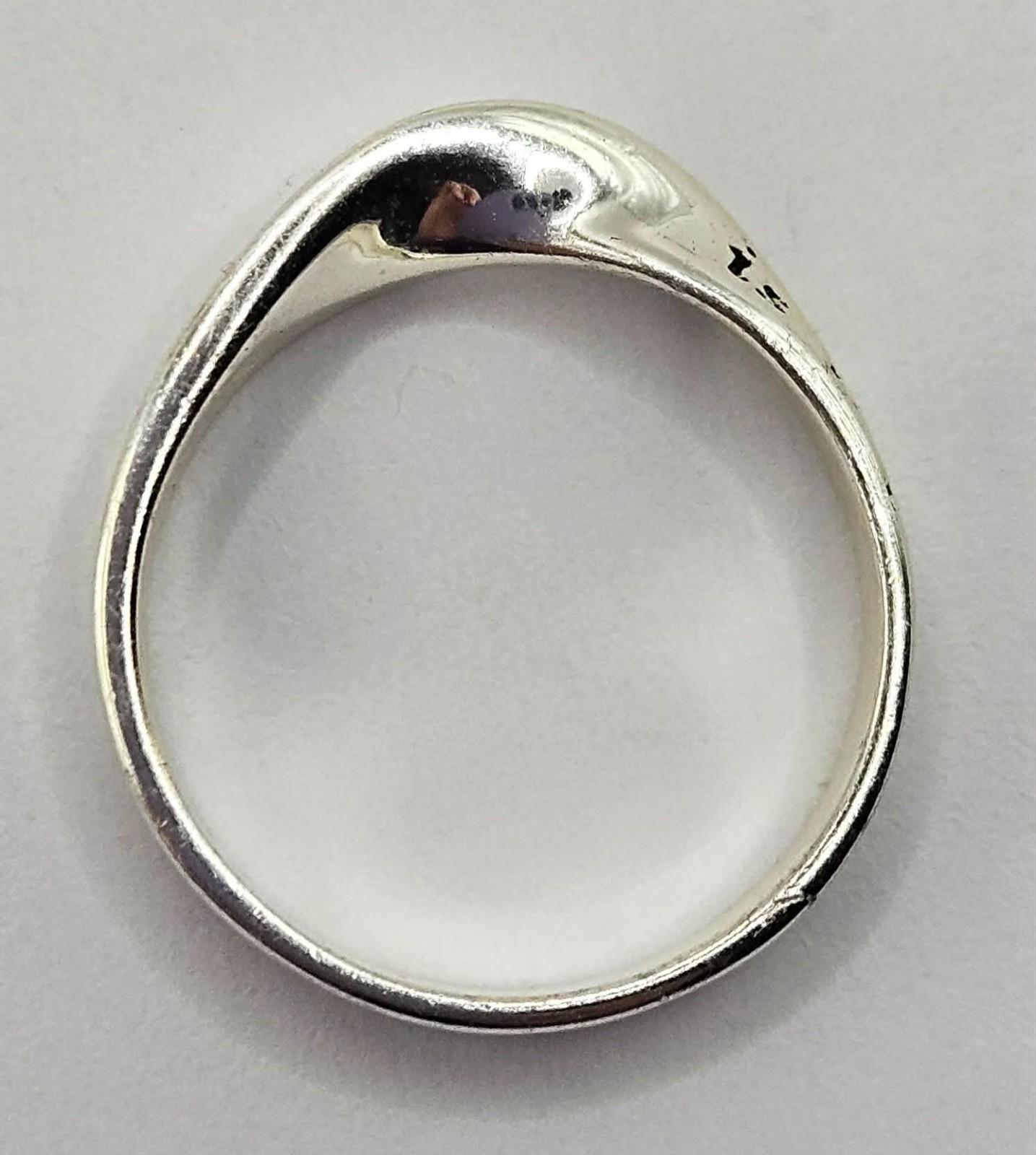 LA Sterling Silver 925 Nothing Is Impossible Twisted Quote Band Ring Size 6.5