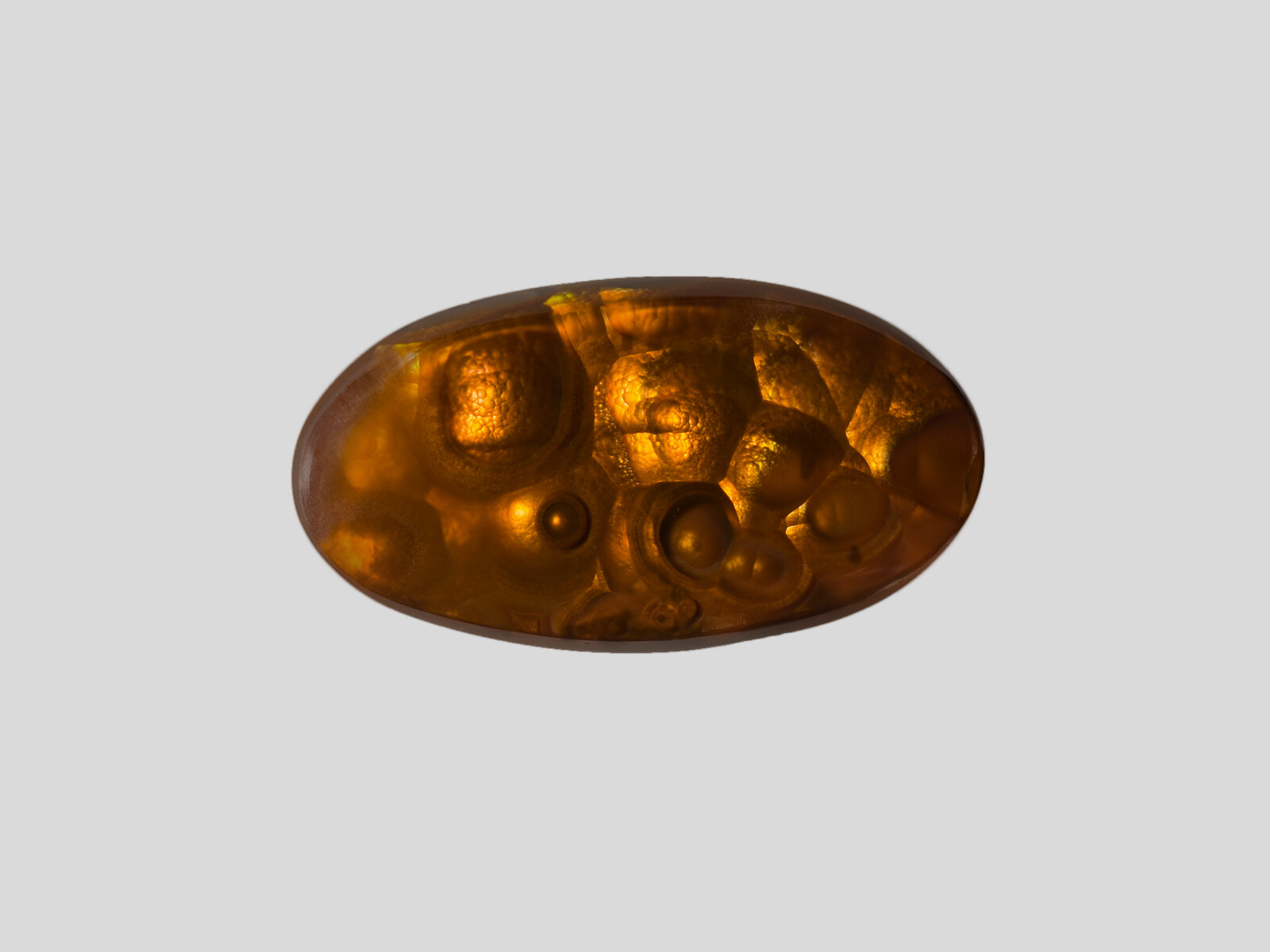 IGI Certified MEXICO Fire Agate 7.83 Cts Natural Untreated Brown Oval