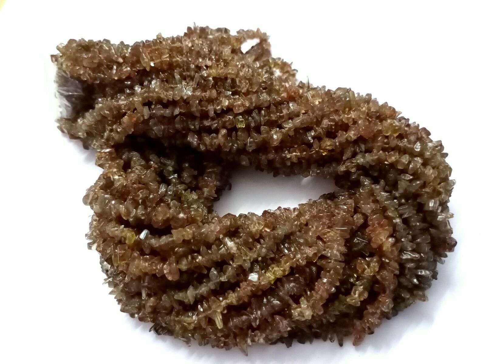 5 Strand Natural Andalusite Chips Nugget Smooth 4-6mm Andalusite Beads 34″inch