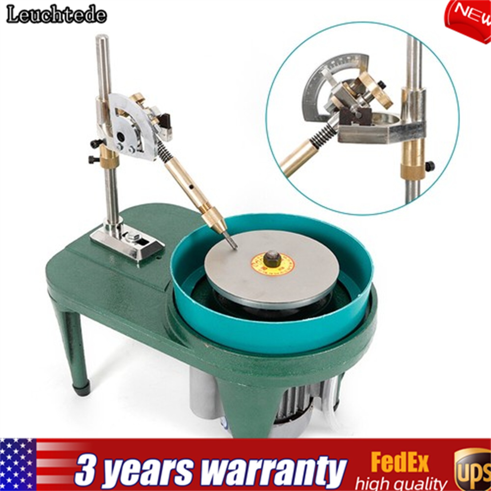 Lapidary Gemstone Flat Grinder Gem Jewelry Faceting Machine Copper Wire Motor US