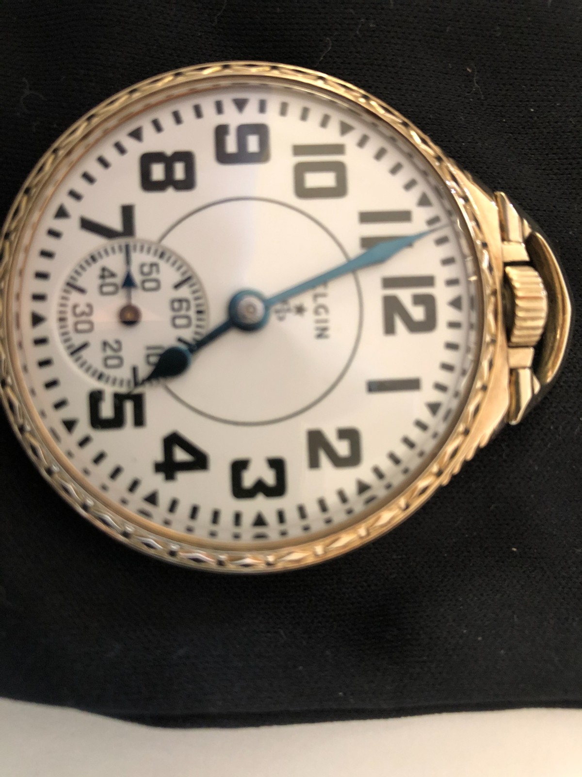 VINTAGE ELGIN MODEL 20 SW/LS 21J RR 16S POCKET WATCH~KEEPS TIME