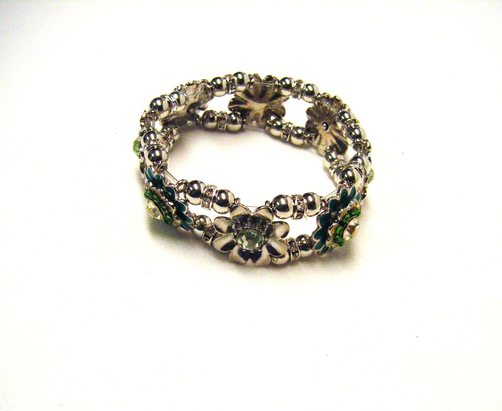 Crystal & Metal Connector Bracelet