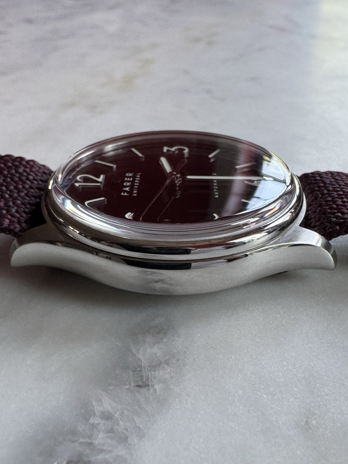 Farer Discovery – Plum Dial, Full Kit, Unworn Bracelet, Warranty