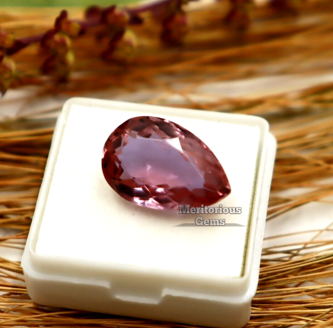 Color Changing Loose Gemstone Certified Natural Alexandrite Pear Cut 10 Ct