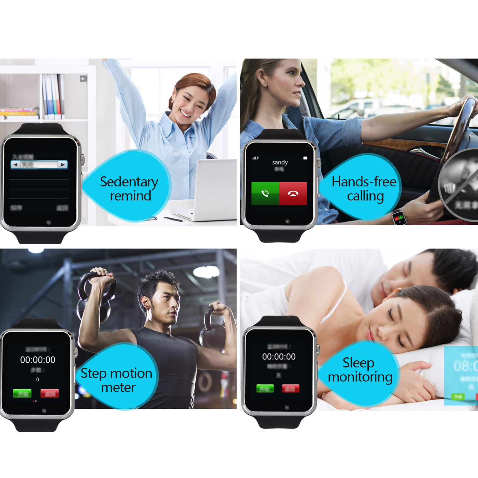 Smart Watch Bluetooth Phone Unlocked For Android Men Women Kids Gift Birtday