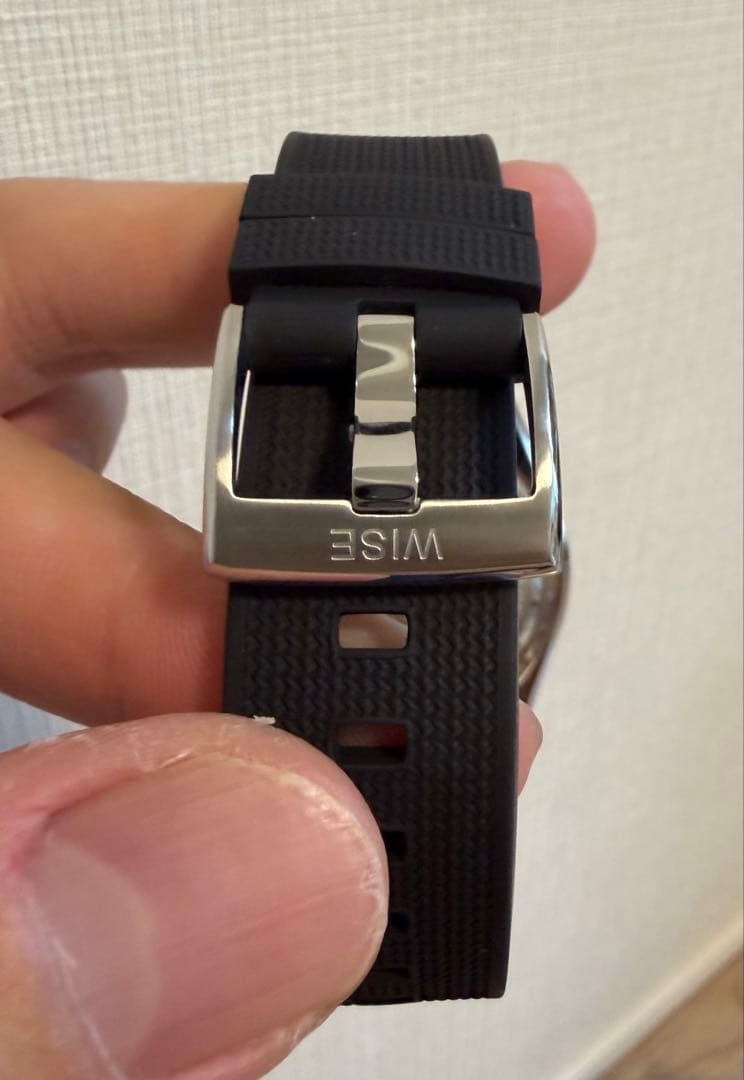 WISE ADAMASCUS AD810A Black Dial Watch FKM & Leather Straps From Japan