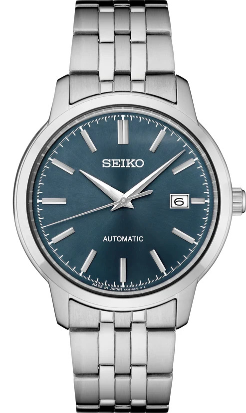 Seiko Essentials 41.2mm Blue Dial Stainless Steel Watch SRPH87