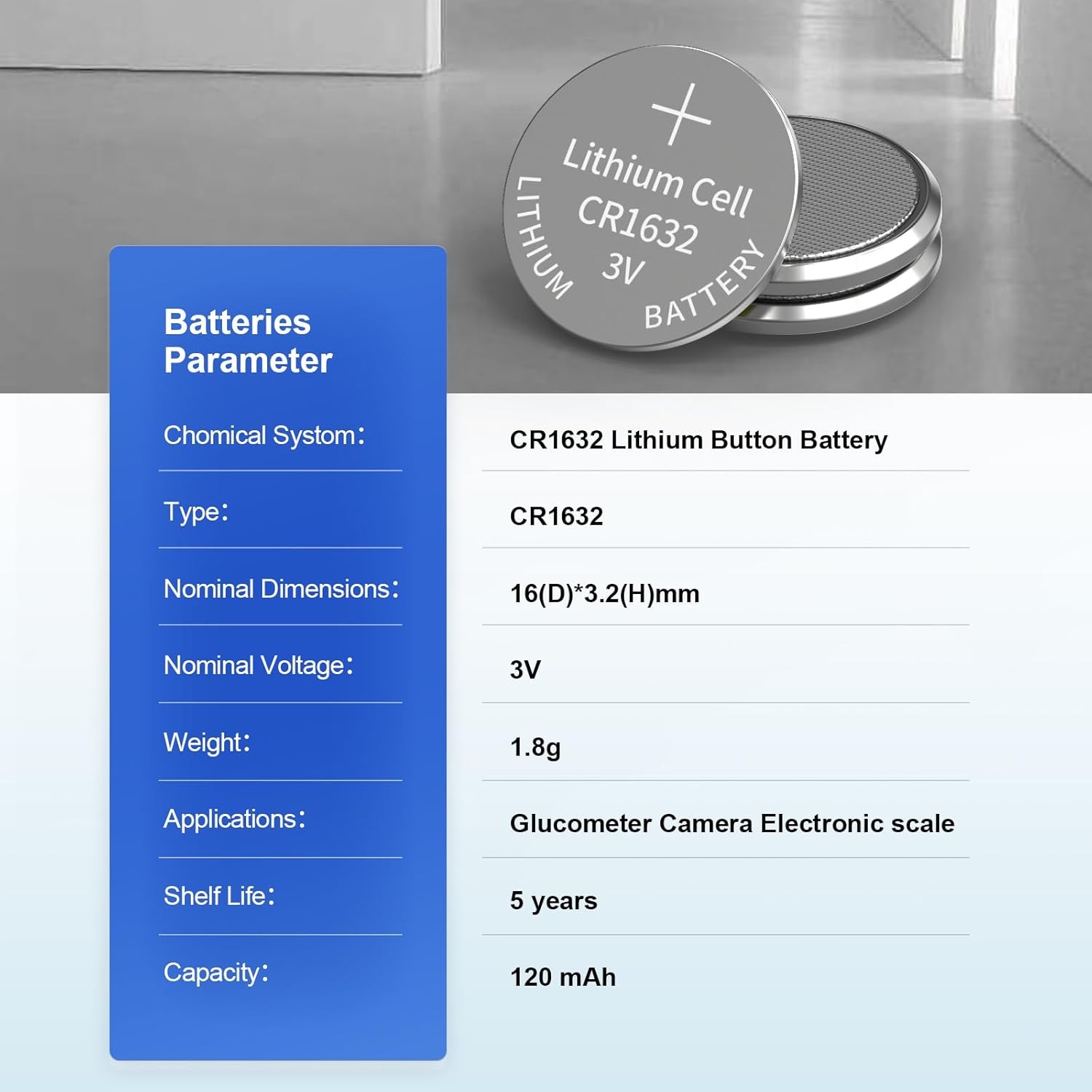 CR1632 Battery Lithium Batteries 3V for Car Key Fob Alarm Sensors Fan…