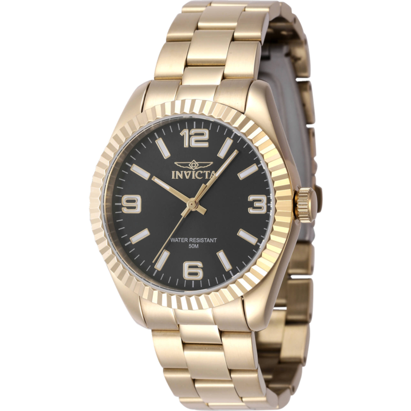 Invicta Women’s Watch Specialty Quartz Black Dial Yellow Gold Bracelet 47473