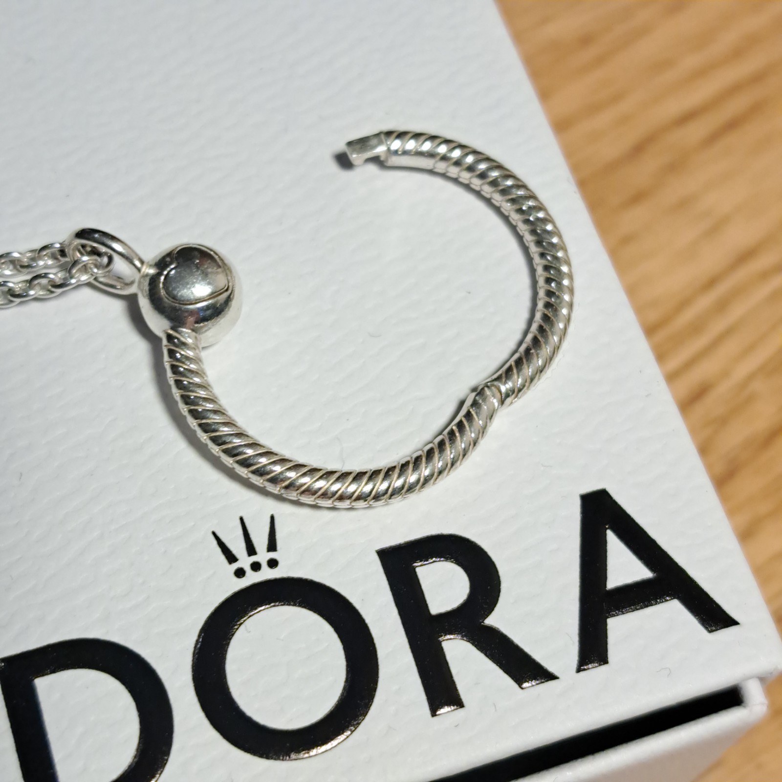 Pandora moments small O Pendant with 60cm Chain – 925 Silver New unused