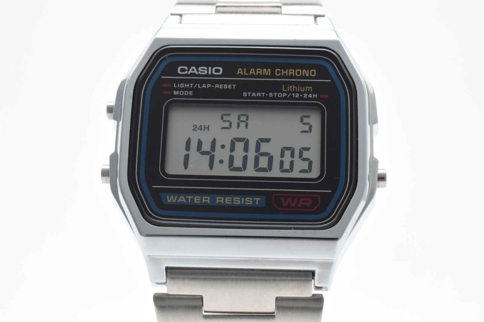 [Near Mint] CASIO 593 A158W Digital Alarm Chronograph Watch Quartz Made CHINA