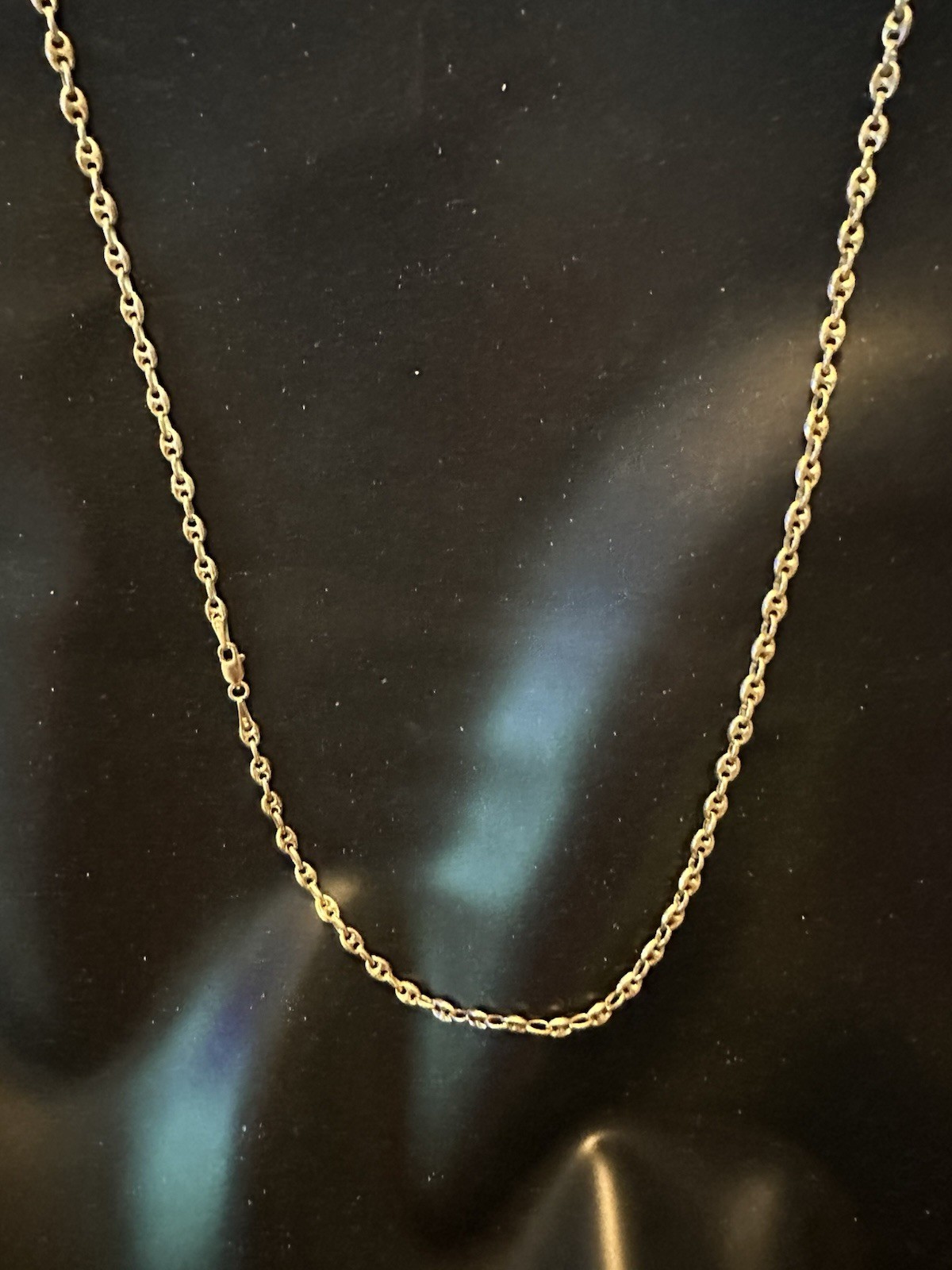 Beautiful Puff Gucci Link 24” Necklace 10kt