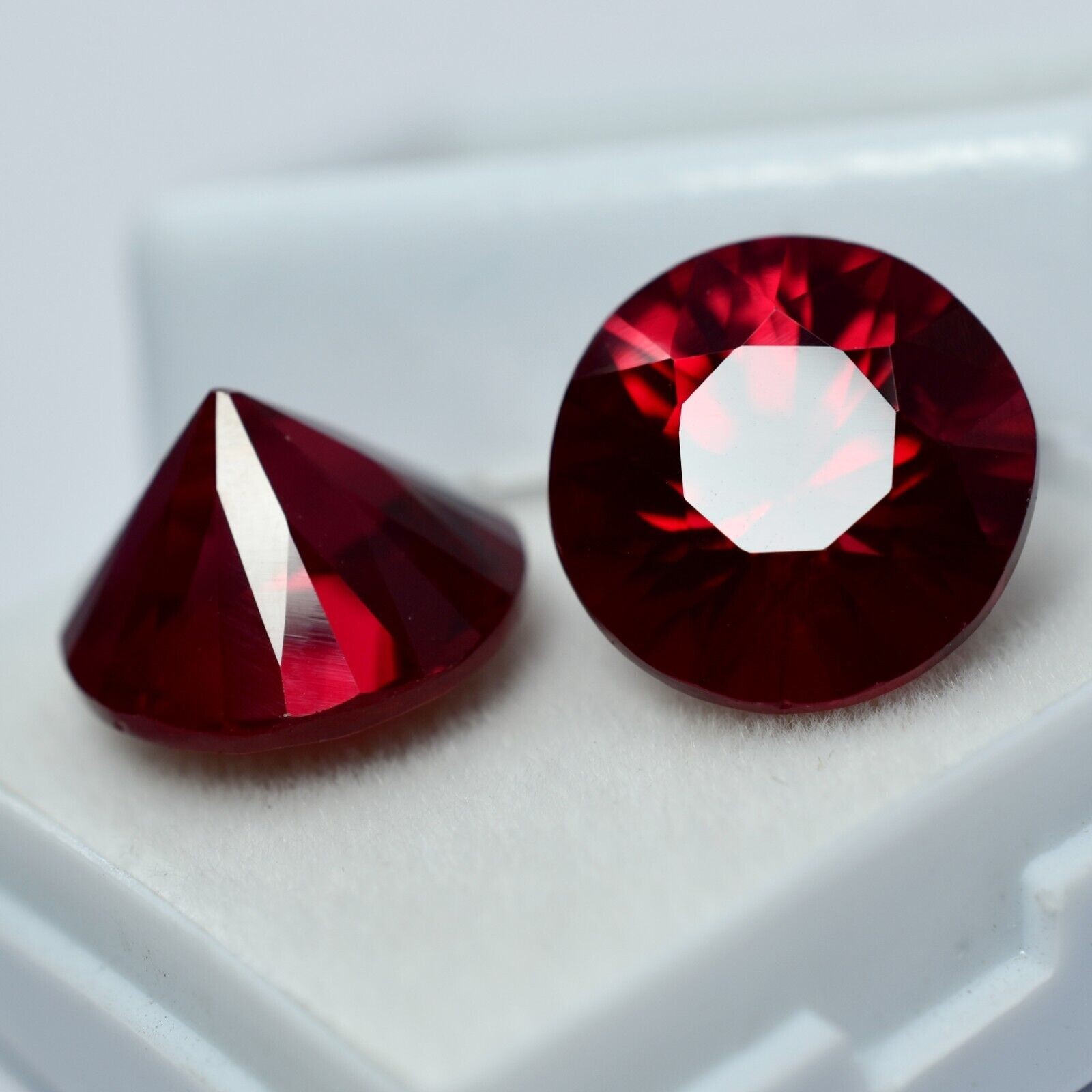 16 Ct AA++ NATURAL Red RUBY Round Fine Cutting CERTIFIED Loose Gemstone RingSize