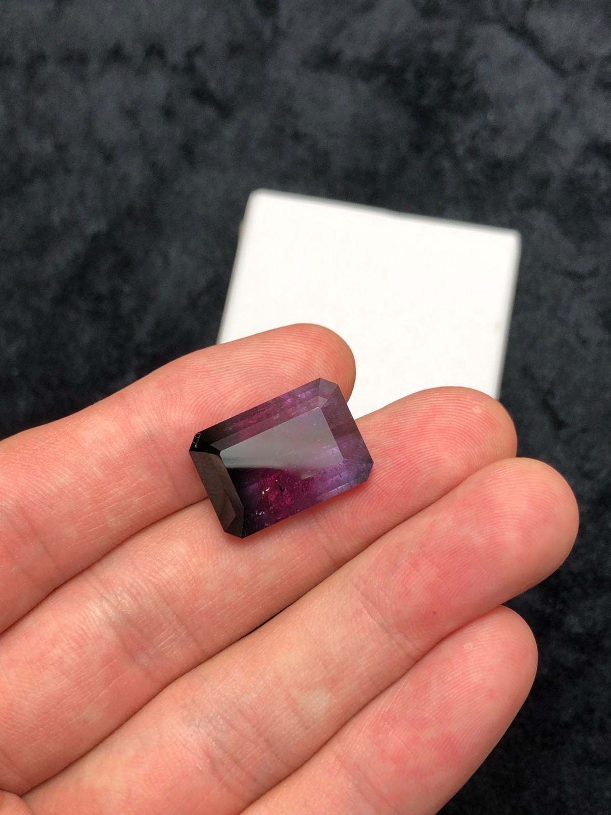 Emerald Cut Tri Color Naatural Tourmaline Loose Stone – 23 Carats