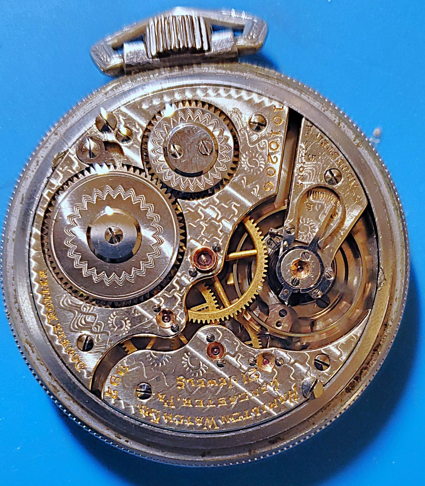 1913 Hamilton Model 1 Grade 992 16s 21j Railroad Pocket Watch WORKS!