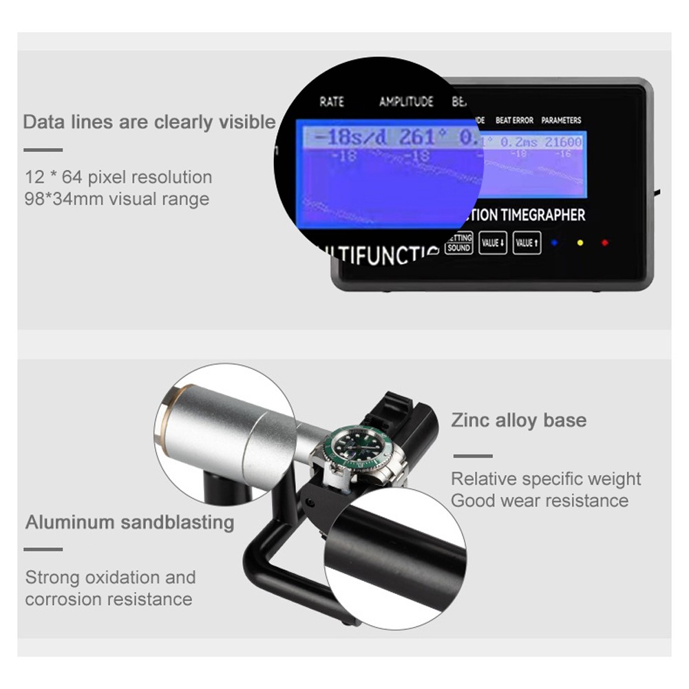 WeiShi US Plug No.1900 Timegrapher Watch Testing Tool Watch Tester for Repairers