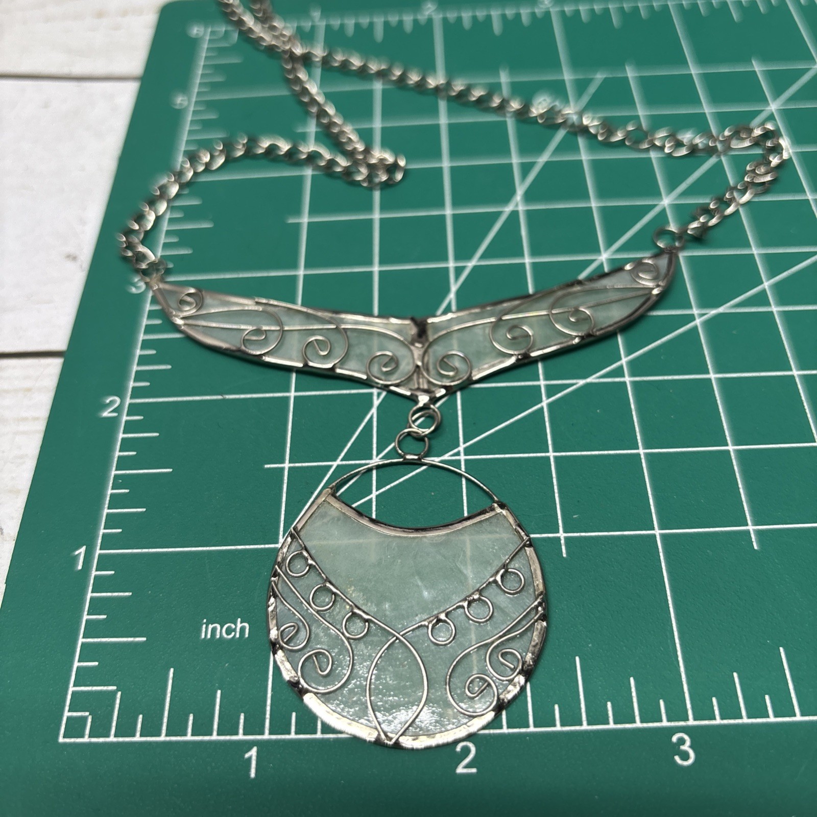 New W/Tag Ten Thousand Villages Silver Tone Statement Necklace Handmade 7913830