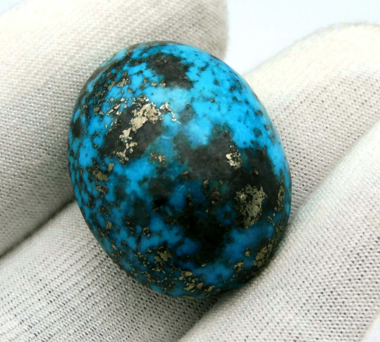 53.00 Ct Genuine Arizona Blue Turquoise Oval Cut Loose Gemstone
