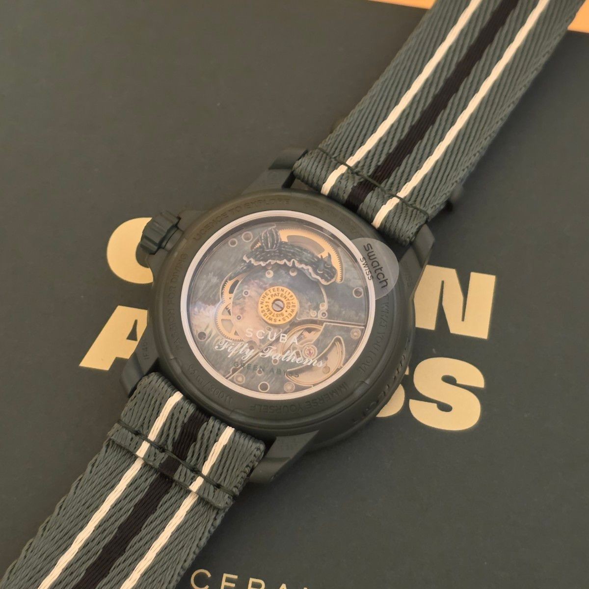 [B1P] Swatch x Blancpain Fifty Fathoms Indian Ocean Green Watch [t4w]