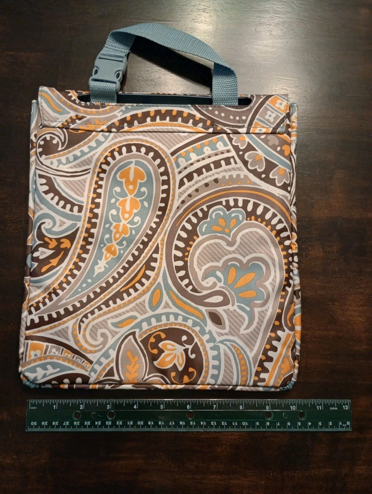 Thirty-One Folding Hanging Zipper Jewelry Organizer w/ Pockets Paisley Travel
