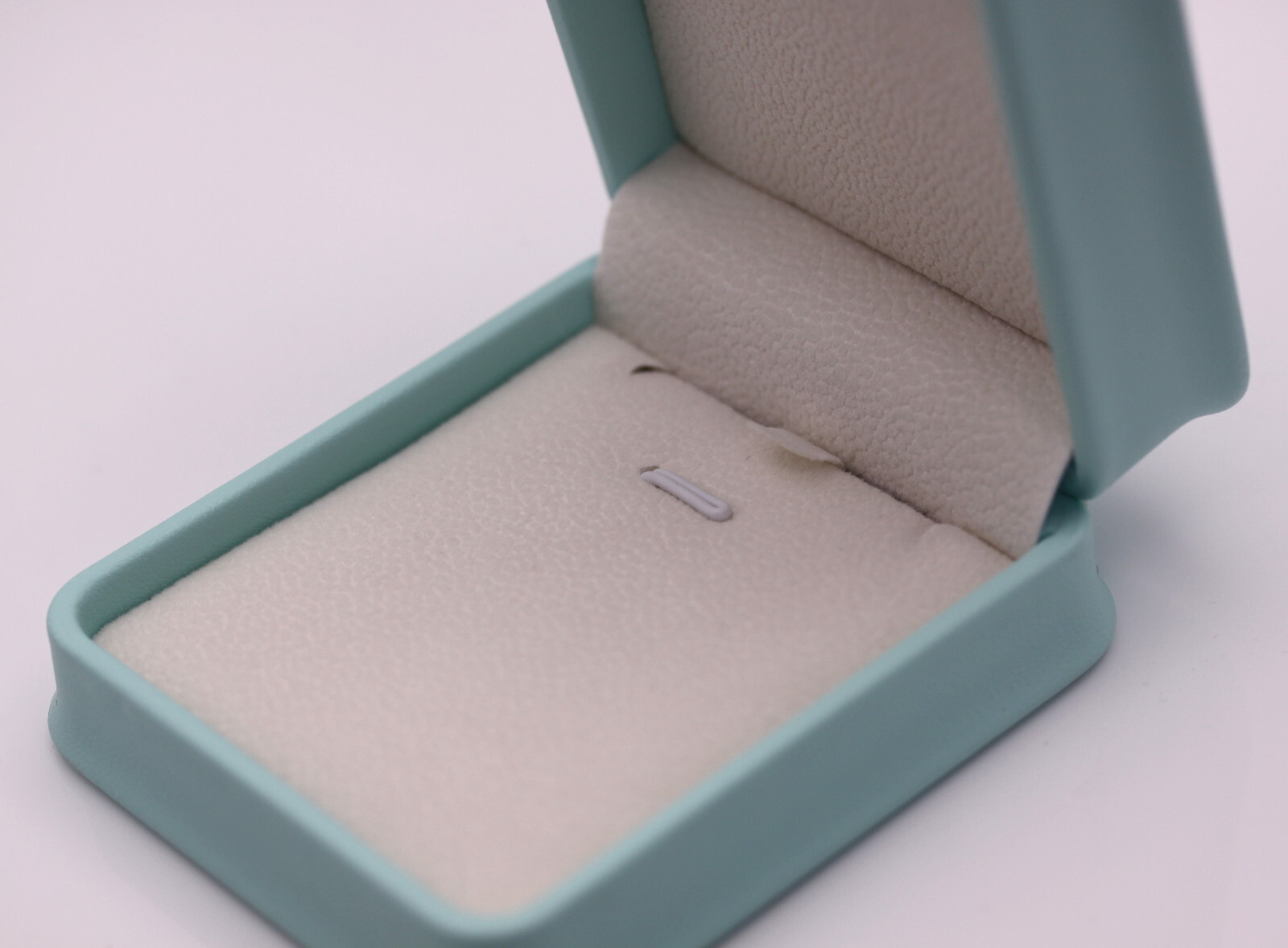 PU Leather Velvet Interior Tiffany Blue Color Jewelry Gift Pendant Earrings Box