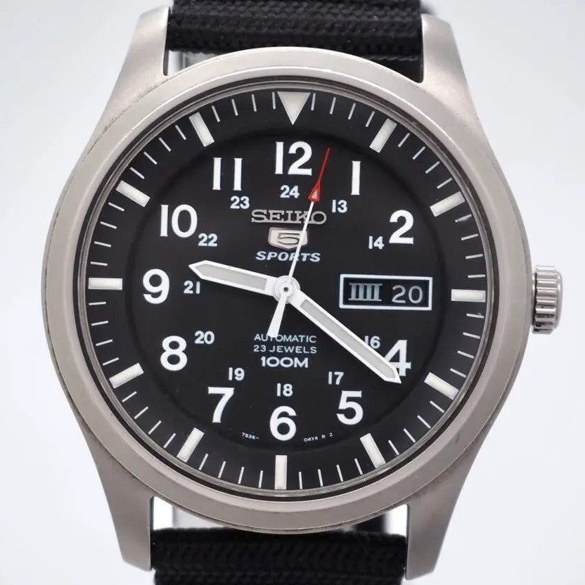 Seiko 5 Sports [Exc+5] 7S36-03J0 SNZG11J1 Automatic Men’s Military Watch Khaki