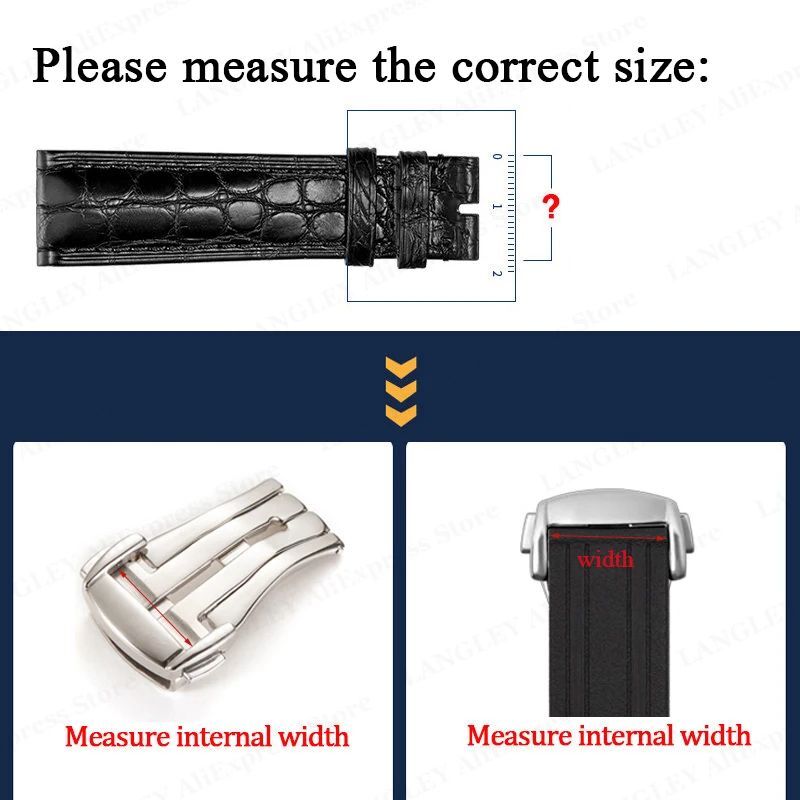 Metal Watch Buckle Folding Stainless Steel Deployment Clasp 16-20mm Bands Tools