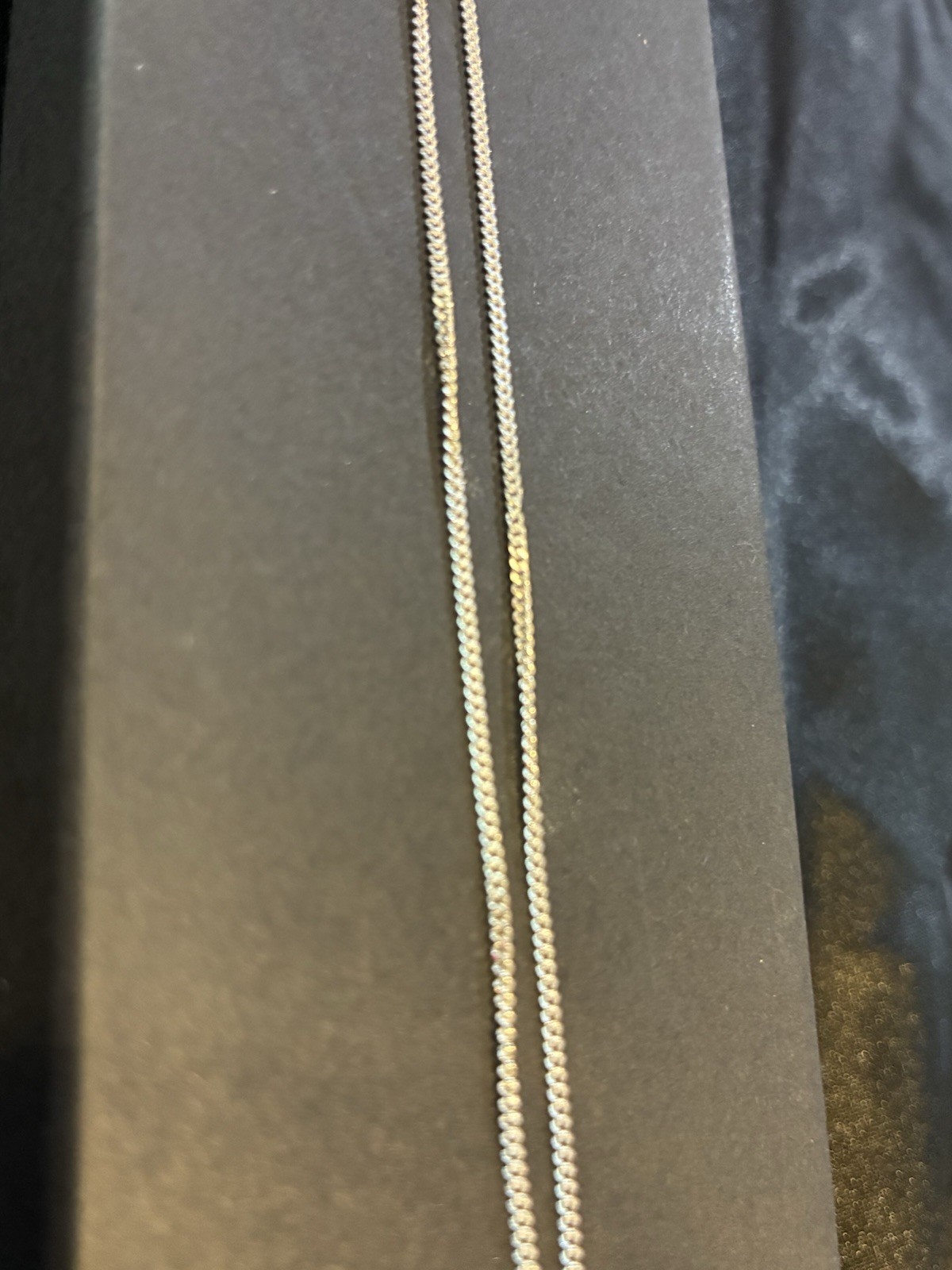 NEW 925 Sterling Silver Super Flat Curb Chain Necklace 1.2mm 22″ Italy Men Women
