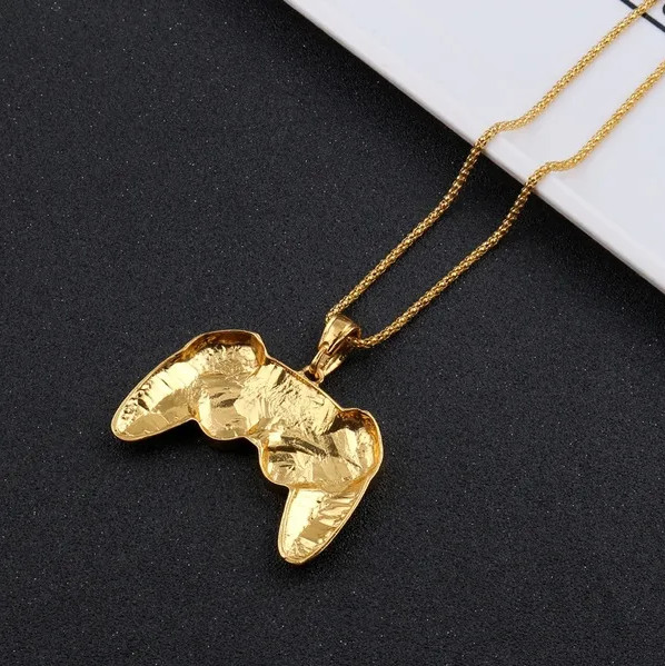 Iced Gold Gaming Controller Necklace, Video Game, XBOX PS2 PS3 PS4 PS5