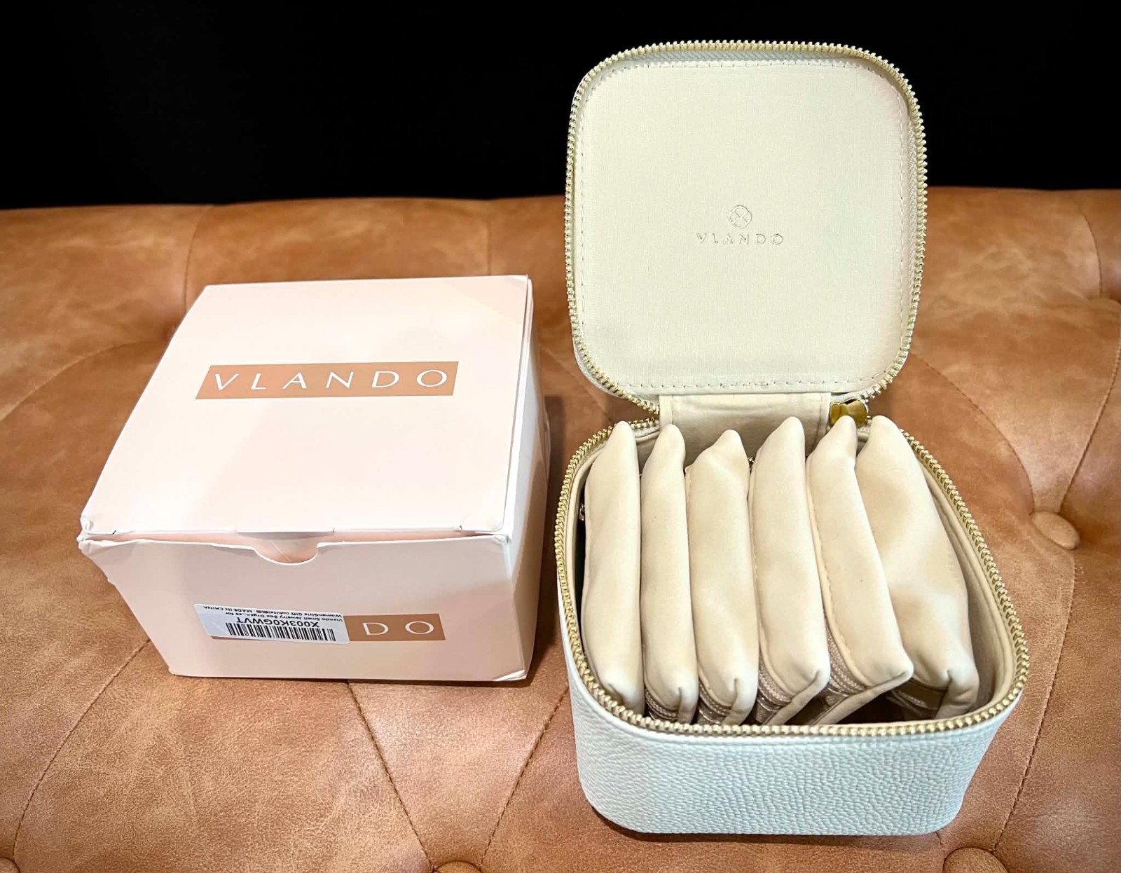 VLANDO Small Jewelry Box White Brand New