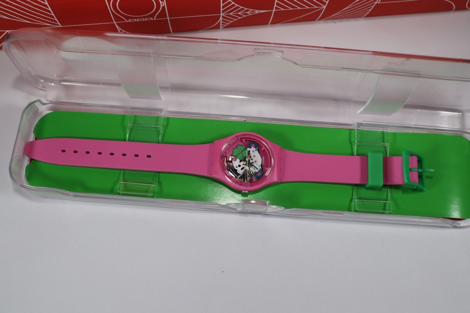 NEW Limited Swatch Originals Flowerfull Get Lucky Pink Women Watch 34mm GP147