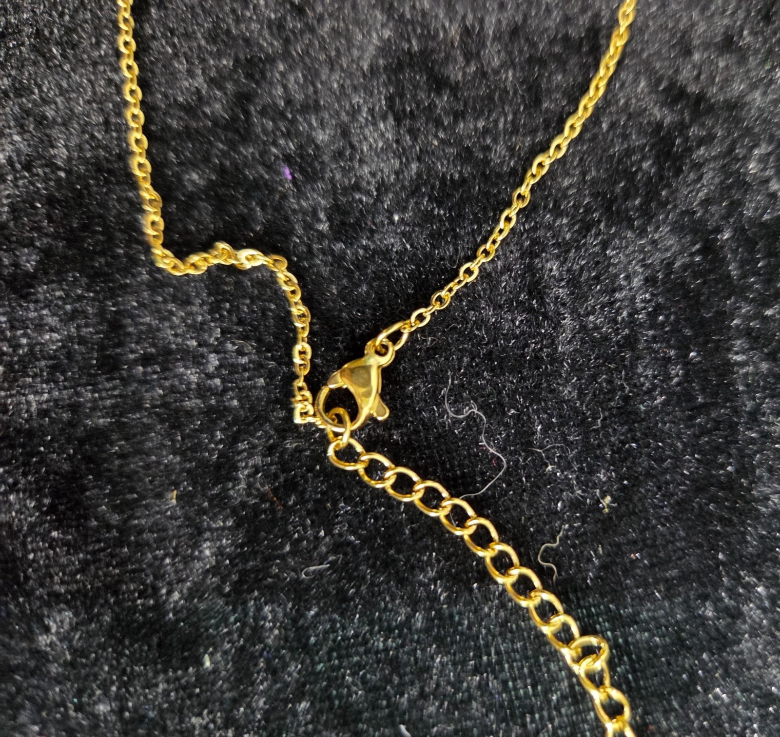Izzy & Liv “Blessed Made” Gold Tone Script Pendant Necklace 18″ Adj Chain