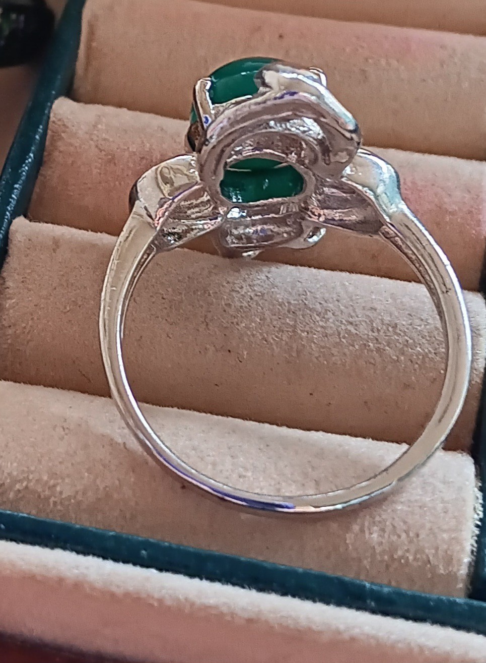 925 Sterling Silver Ring Round Aventurine 9mm Natural Gemstone Jewelry Size 9
