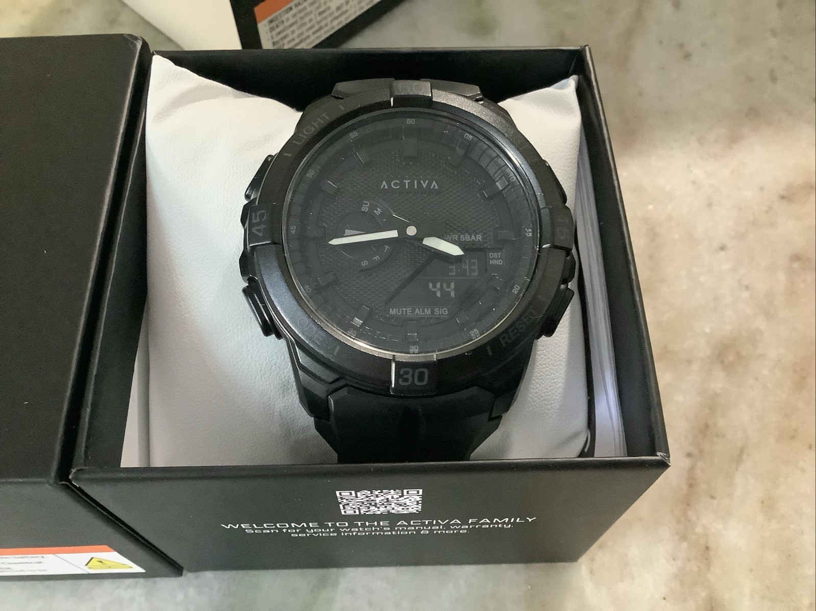 Activa Spry X Invicta Digital Essentials Men 53mm ABS Black SK160 NEW