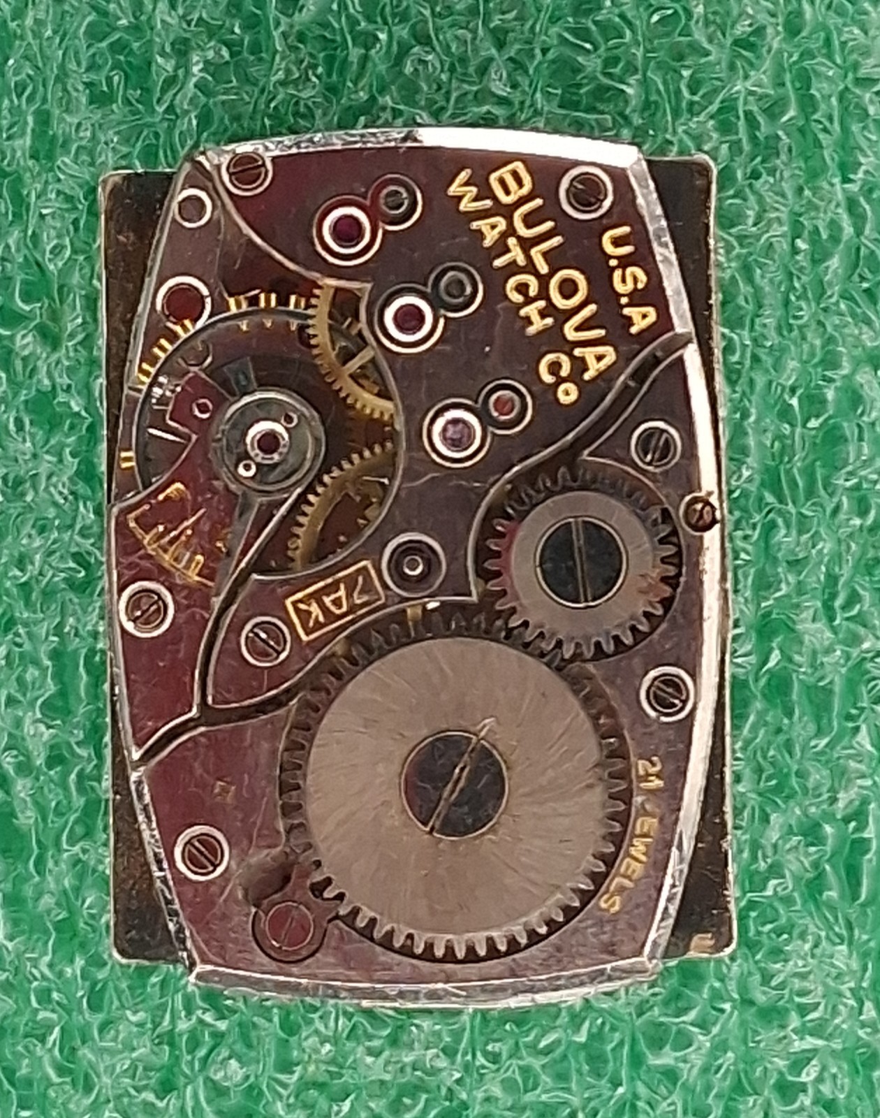 Lot M11 Mens Bulova 7AK Movement 21J Manual Wind Vintage Watch Parts