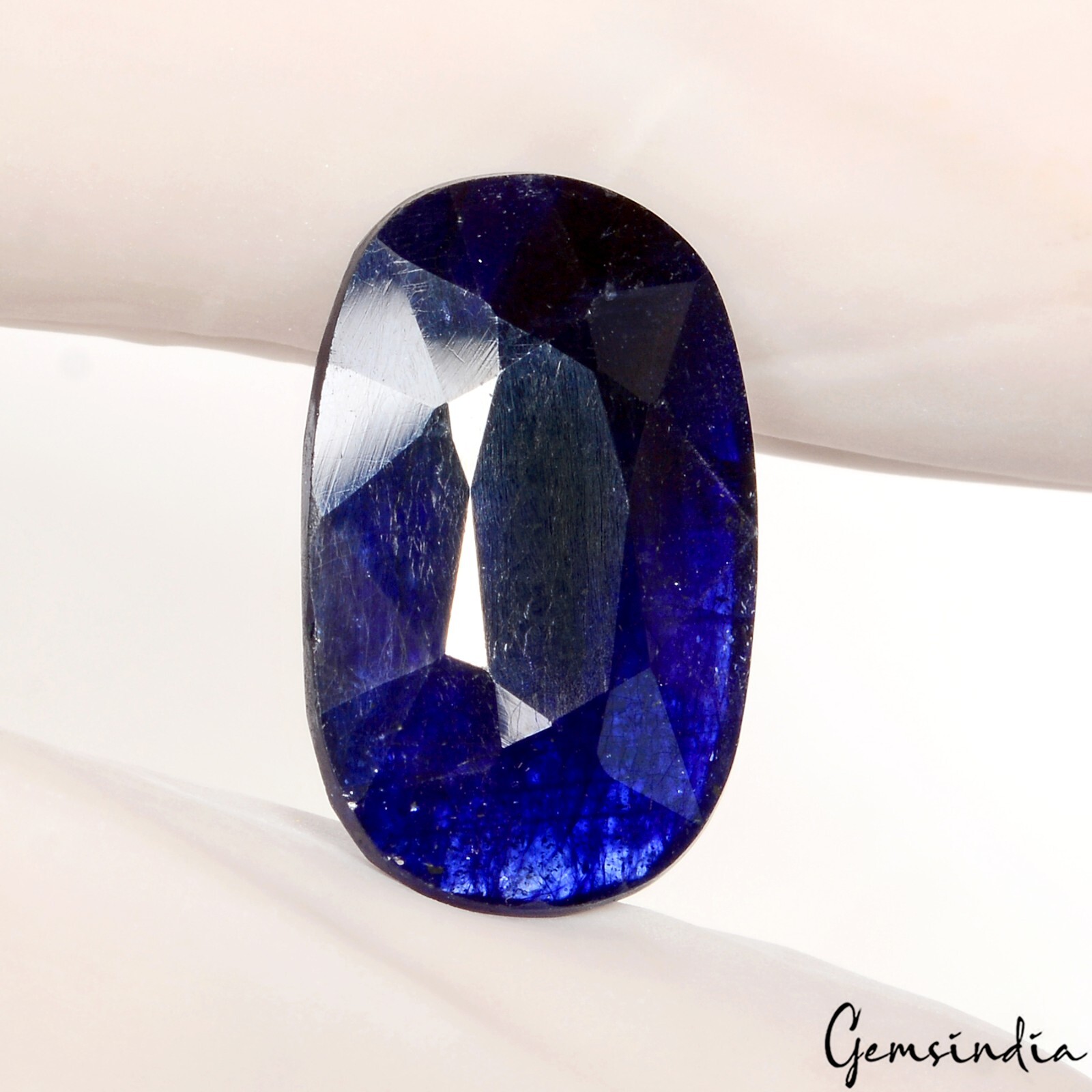 13.90 Cts Natural Sapphire Ceylon Royal Blue Oval Faceted Cut Ring Size Gemstone