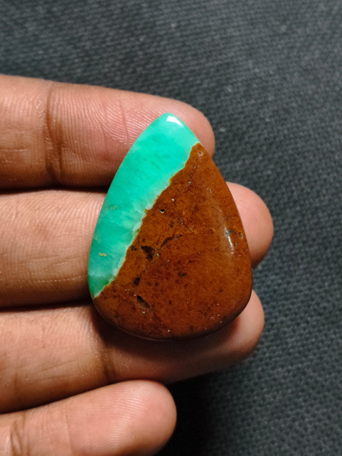 Natural Green Bio Chrysoprase Cabochon Loose Gemstone Jewelry 33 Cts. ME-15085