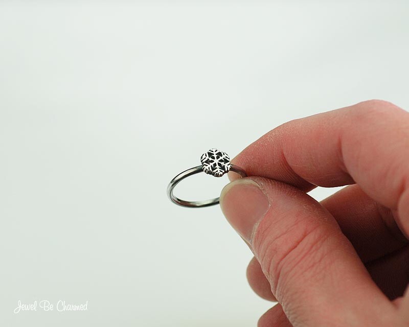 Sterling Silver Tiny Snowflake Ring Handmade Custom Sizes Available Solid .925