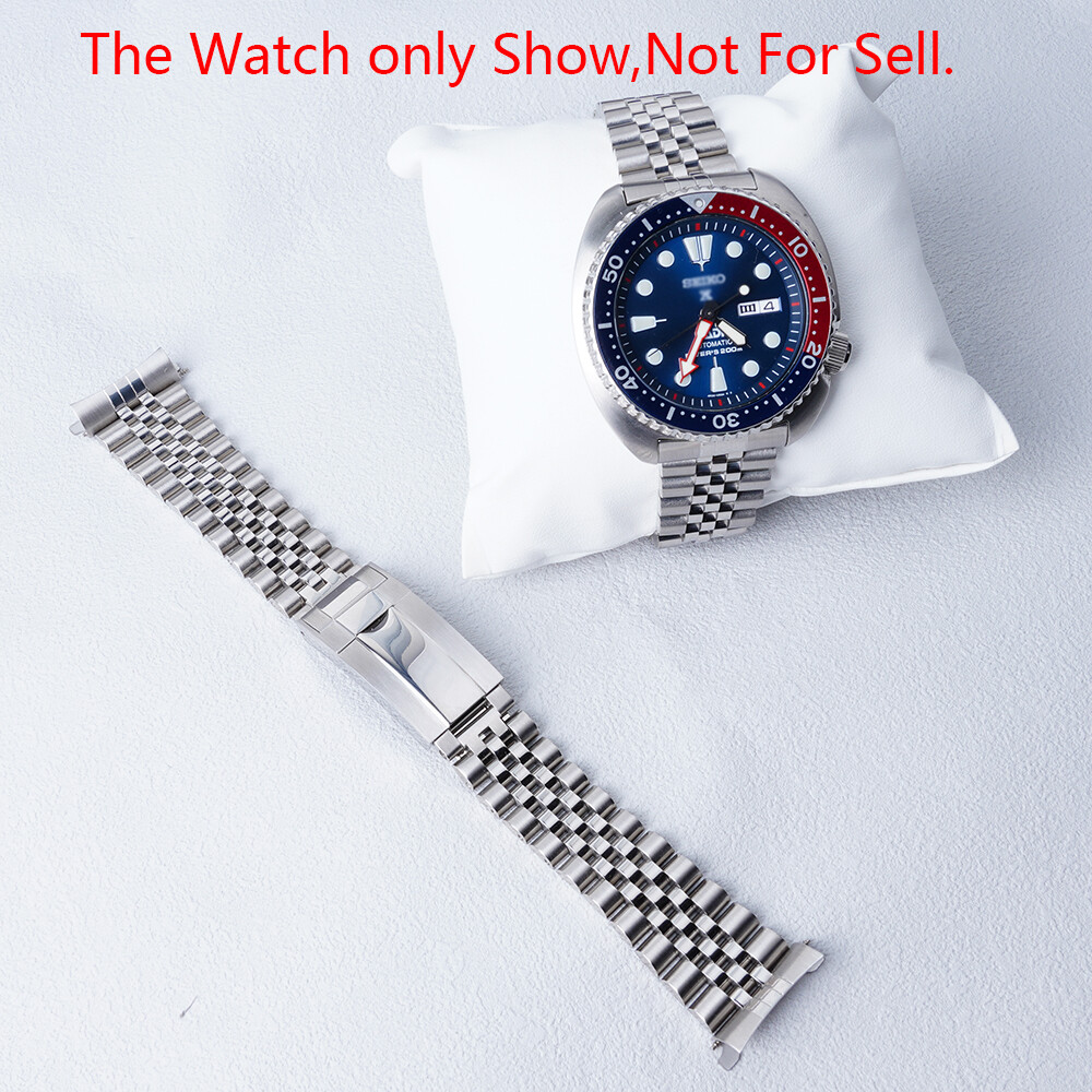 22mm Hollow Curved WatchBand Jubilee Bracelet For Seiko Prospex King PADI Turtle
