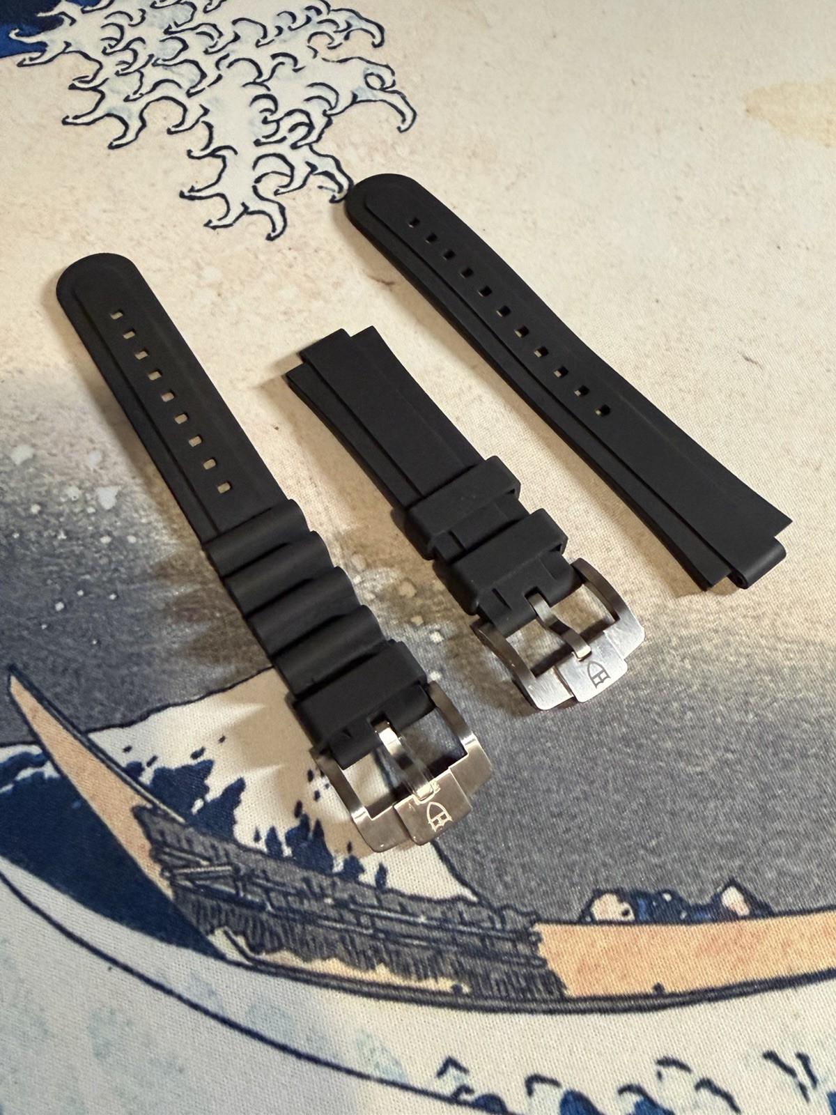 Tudor Black Rubber Watch Strap Set for 39mm Pelagos 39 OEM