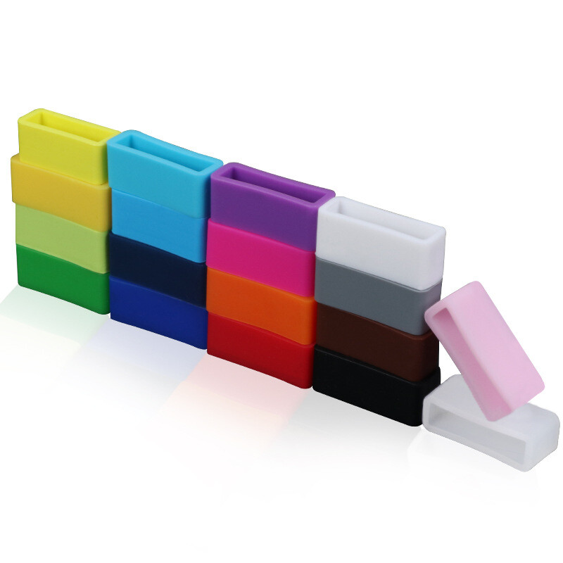 2 Pack Silicone Watch Strap Band Loop Hoop Retainer Buckle Holder Ring Keeper