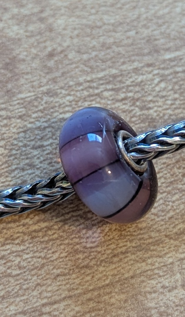 Authentic Retired TrollBeads Purple Stripe