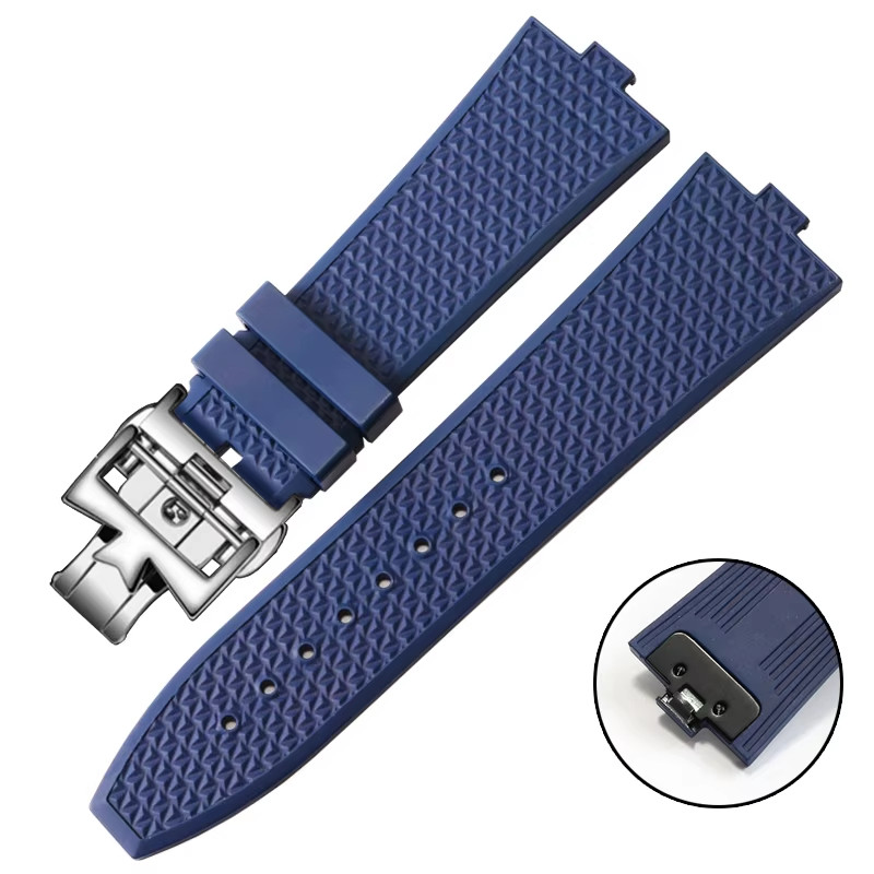 7mm Rubber Watch Band Fits Vacheron Constantin 450 Cross Sea 4500V 5500v 7900v
